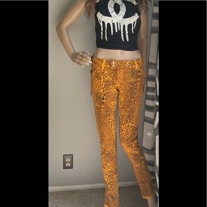 MET Sexy Animal Print Skinny Jeans